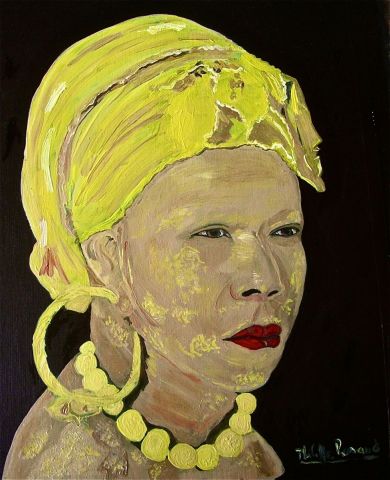 Femme africaine - Peinture - Le_lyonnais