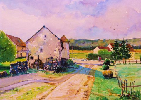 Ma campagne - Peinture - alain deschamps