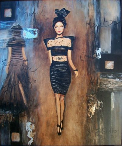 d�fil� haute couture hiver JPG - Peinture - Francoise GRELLIER