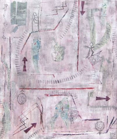 un mur mon amour II - Peinture - carole zilberstein