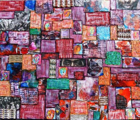 liens tiss�s I - Peinture - carole zilberstein