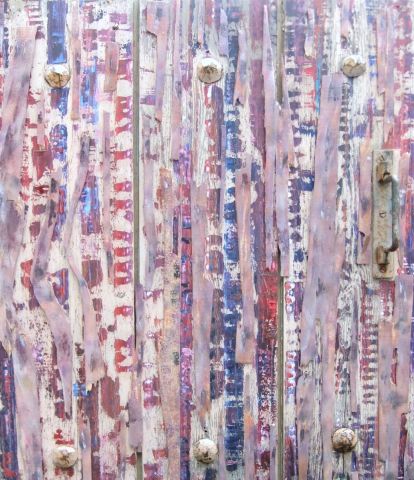 volet rose - Peinture - carole zilberstein
