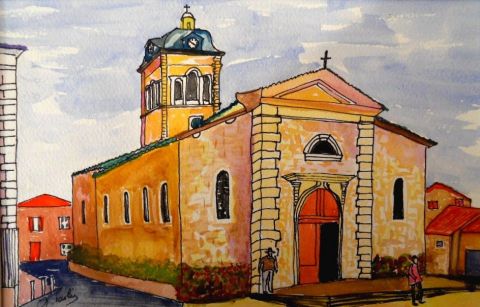 L'artiste Paoli - St genis les Ollières :L'église de St Barthélémy