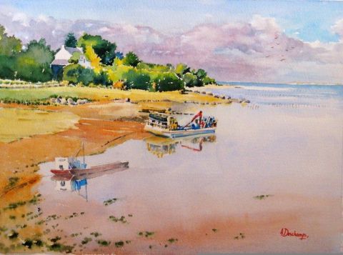 Bord de mer en Loire Atlantique . - Peinture - alain deschamps