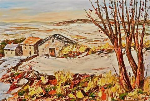 La loz�re en hiver  - Peinture - litalien