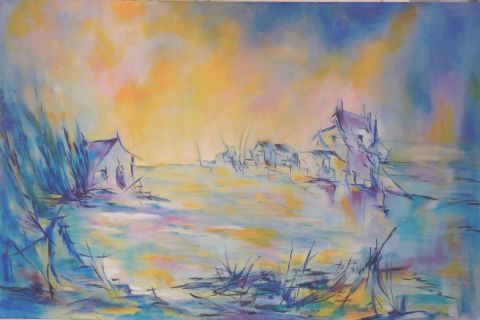 lagune - Peinture - janine chetivet
