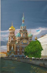 Voir le détail de cette oeuvre: Cathedrale à Saint Petersbourg
