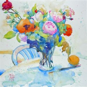 Voir cette oeuvre de Andre Mehu: Bouquet à l'orange