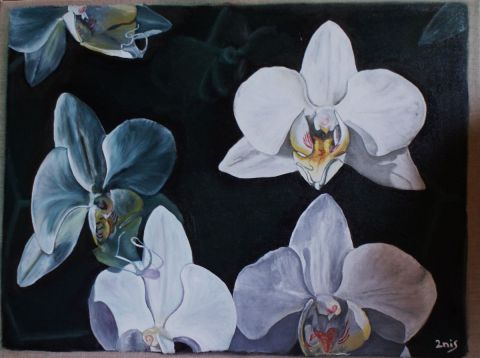 Réveil d'Orchidées - Peinture - 2nis