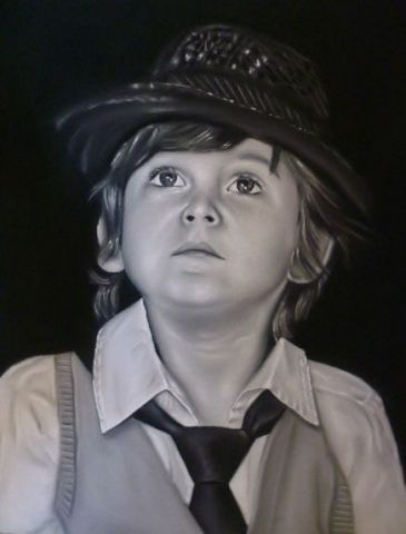 L'artiste ricopainting - portrait d enfant