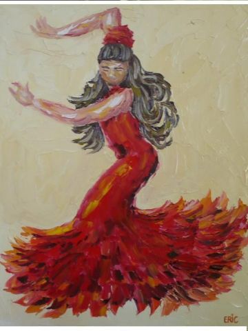 danseuse espagnole - Peinture - minaric