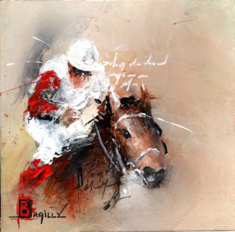 Driver le pur-sang - Peinture - Karine BRAILLY