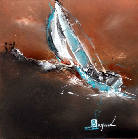 A contre courant - Peinture - Karine BRAILLY