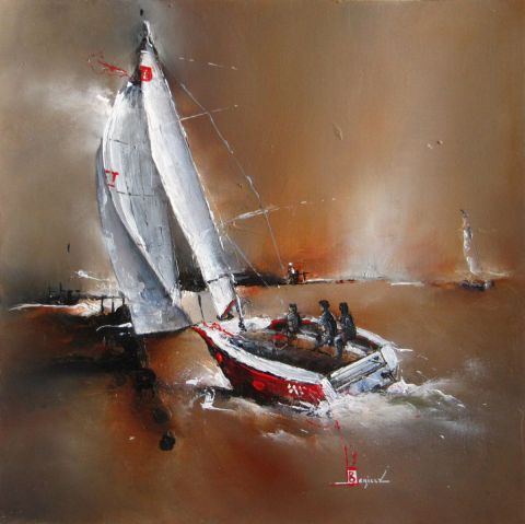 Rentrer au port - Peinture - Karine BRAILLY