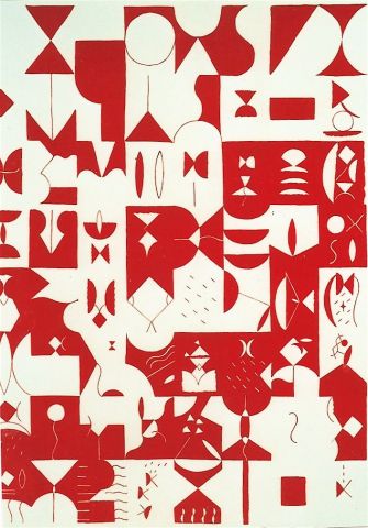 Composition rouge - Peinture - Thierry TAVANT