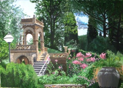 Jardin en Sicile - Peinture - Feo