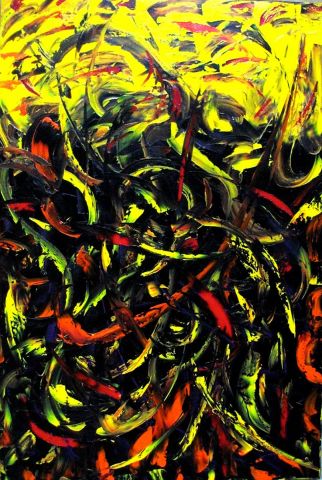 L'instant d'une danse dans la jungle cosmique - Peinture - Oria