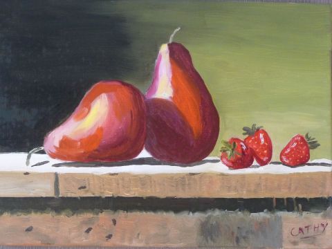 poires, fraises - Peinture - jeromesteph