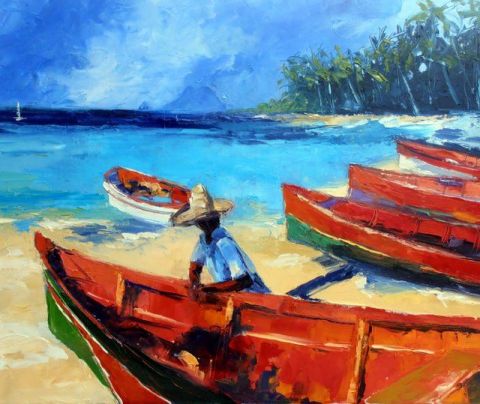 R�verie aux cara�bes - Peinture - Veronique LANCIEN