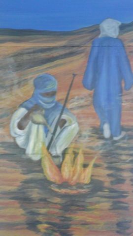 Aux portes du d�sert - Peinture - Qd Sylvie