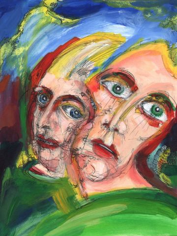 La femme est l'autre visage de Dieu - Peinture - Michel JASINSKI