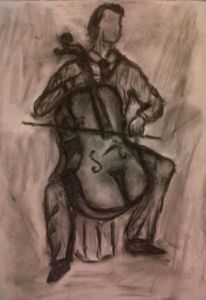 Voir le détail de cette oeuvre: violoncelliste anonyme