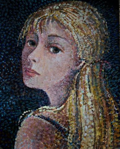 Jeune fille blonde - Peinture - Lafab