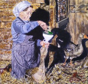 Voir cette oeuvre de Murielle LACOUR: la gaveuse d'oie