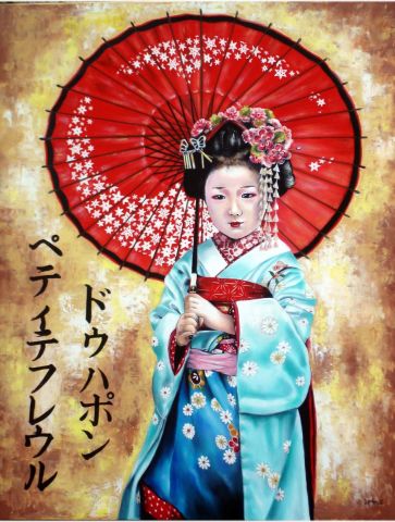 L'artiste Lydie grandroques - Petite fleur du Japon