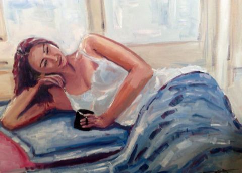 L'artiste PHILIPPE ARLAUD - Pause sur le lit