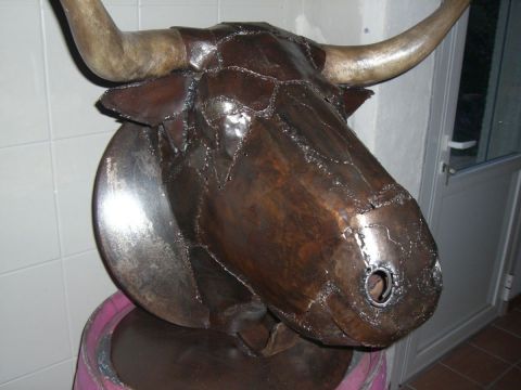 tete taureau - Sculpture - michel lima