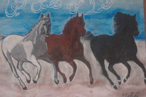 L'artiste mehdi belabyad - assala de chevaux