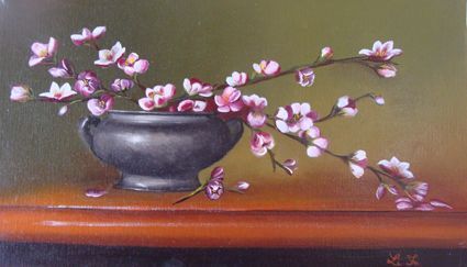 Branche de cerisiers  - Peinture - Lifa