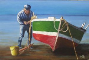Voir cette oeuvre de Aimelle: pêcheur à la barque
