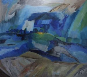Peinture de Albert Enz: Au bord du Fjord