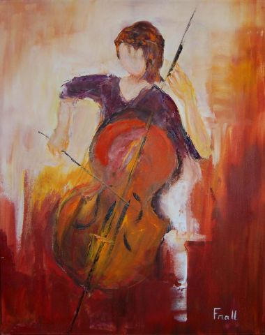 la passion de la violoncelliste - Peinture - Frall