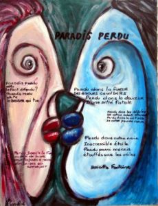 Peinture de Gerard Lesoeur: à BRIGITTE FONTAINE à propos de  Paradis Perdus