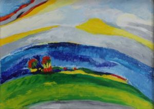 Peinture de Albert Enz: Petit Prince: Hommage à Saint Exupéry