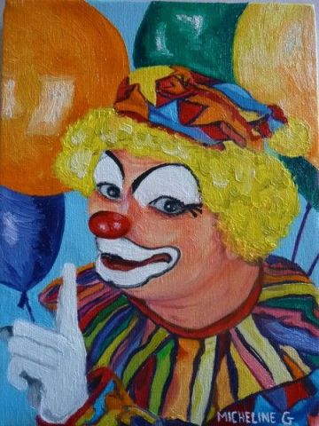 Le clown - Peinture - Mirysis