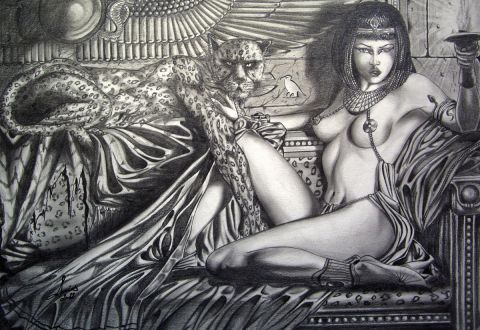 L'artiste Chris vannucci - Néfertiti grande reine d'Egypte