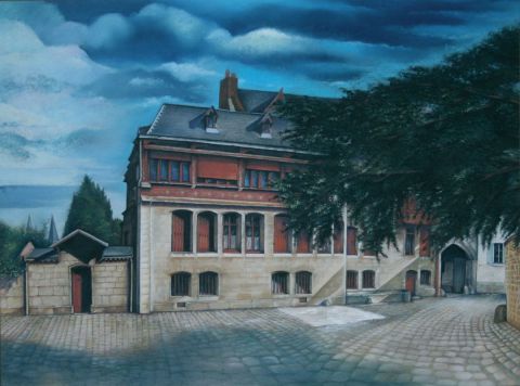 La Maison de L'Abbesse Poissy - Peinture - Christian Michaut