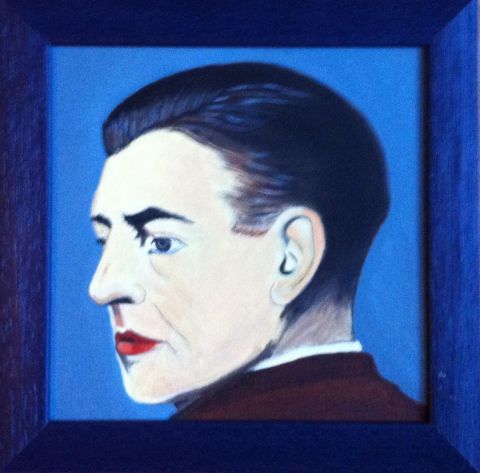 Portrait de Magritte - Peinture - Michele Monnet