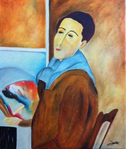 L'artiste Michele Monnet - Portrait de Modigliani
