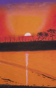 Voir cette oeuvre de NYLS Eliot: Coucher de soleil au ciel rouge