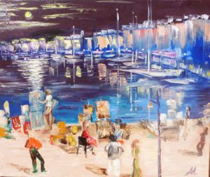 Voir cette oeuvre de ANNA MAILLARD: Saint-Tropez la nuit