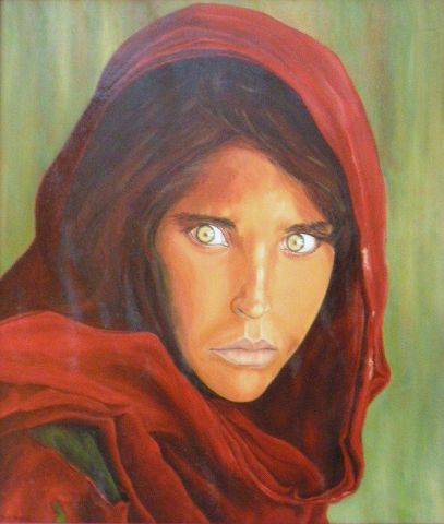 L'afghane - Peinture - cel
