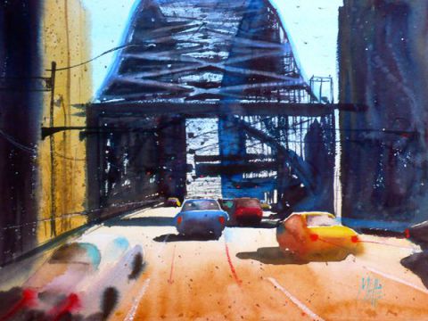 Harbour Bridge - Peinture - Andre Mehu