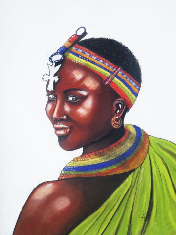 Femme Samburu du Kenya - Dessin - alvesc