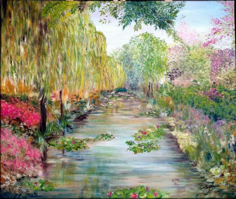 Les jardins de Giverny - Peinture - Catherine James