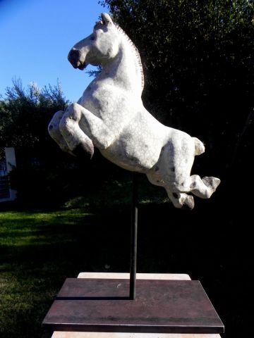 cheval bondissant - Sculpture - victoire